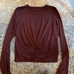 Athleta knot front long sleeve shirt size XS extra small